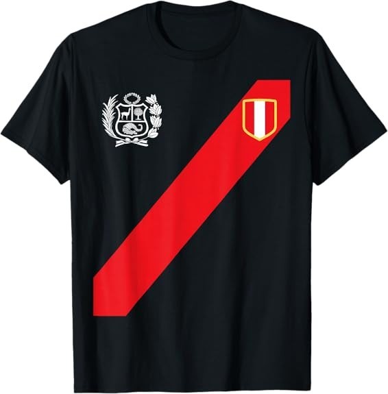NEW LIMITED Peruvian Flag Escudo Retro Soccer Inspired Peru Best T-Shirt S-3XL