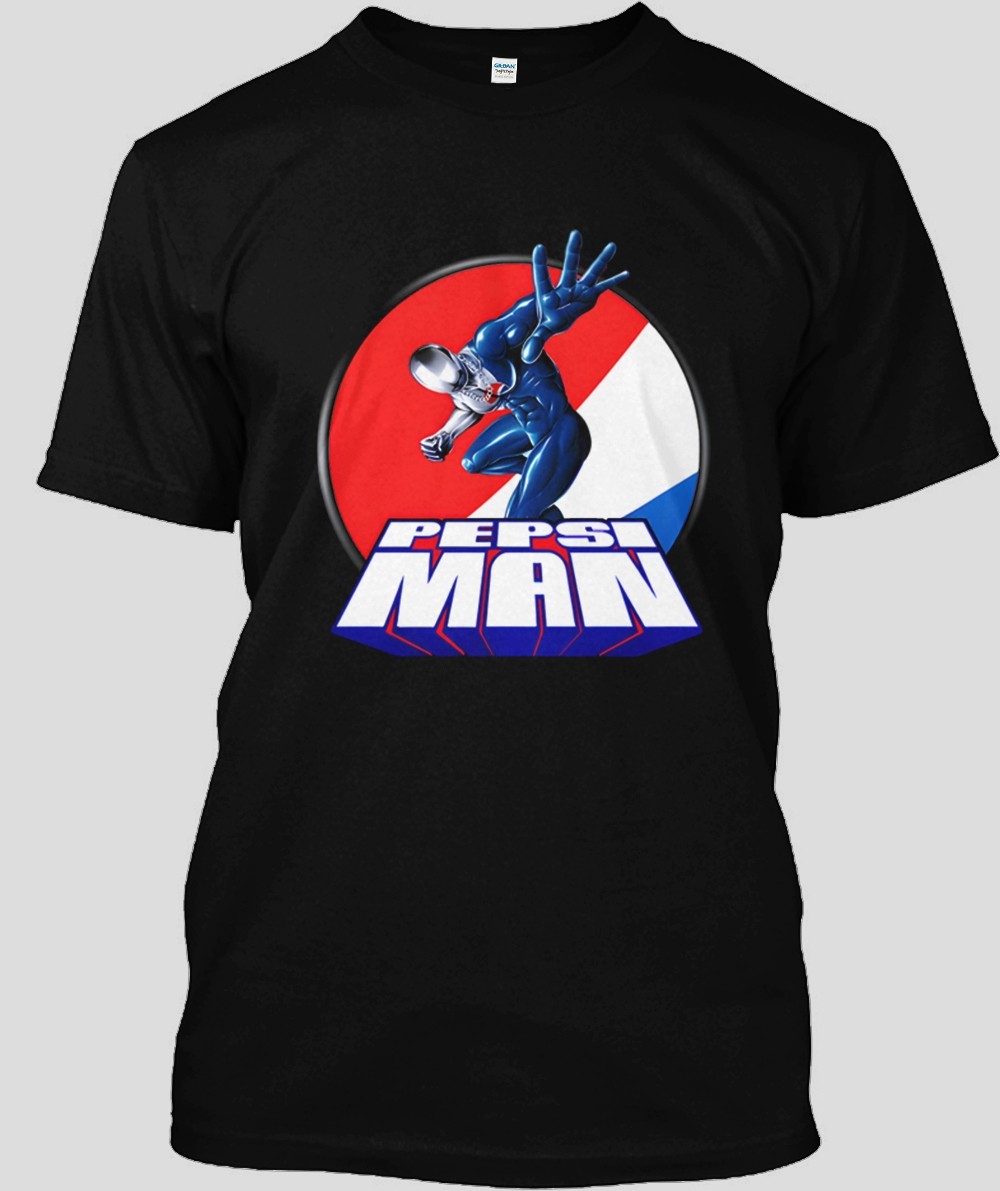 Best Seller Pepsiman Made in Classic Logo Mens Black Tshirt Size S 5XL gallery
