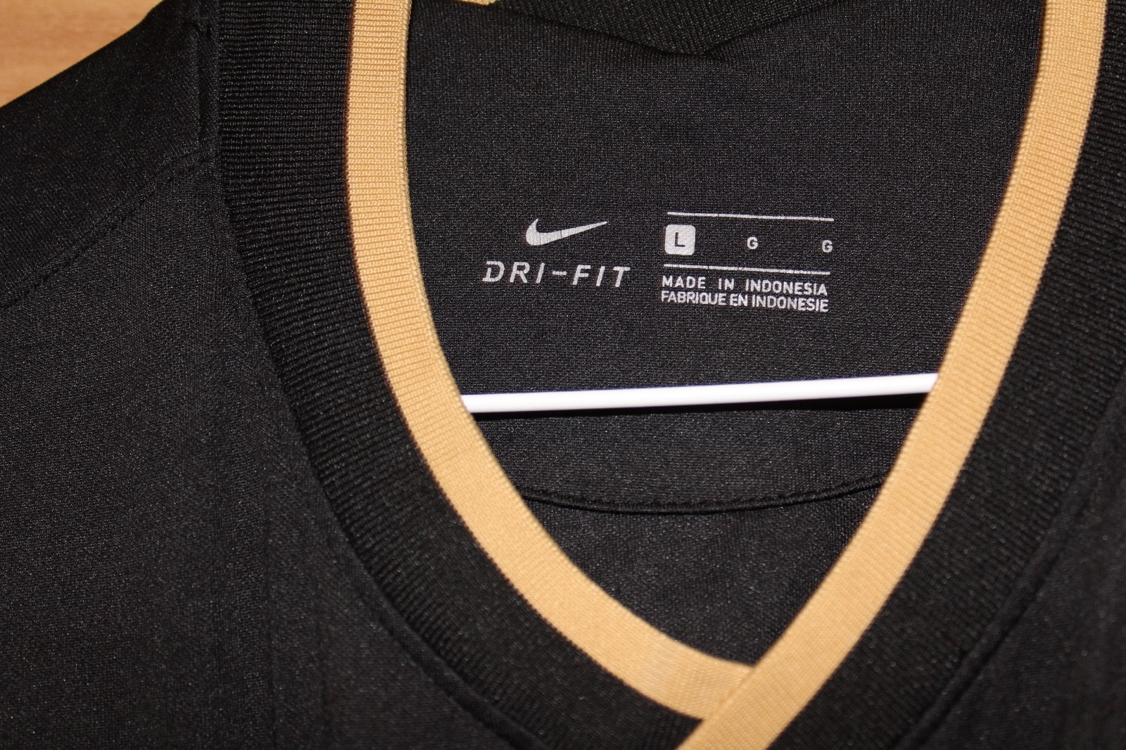 Nike FC Barcelona Black Gold Dri-Fit Soccer Jersey Mike 23 Men’s Large gallery