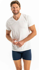 Gildan Men’s V-Neck T-Shirts, Multipack, White (6-Pack), Large SHIPS FREE