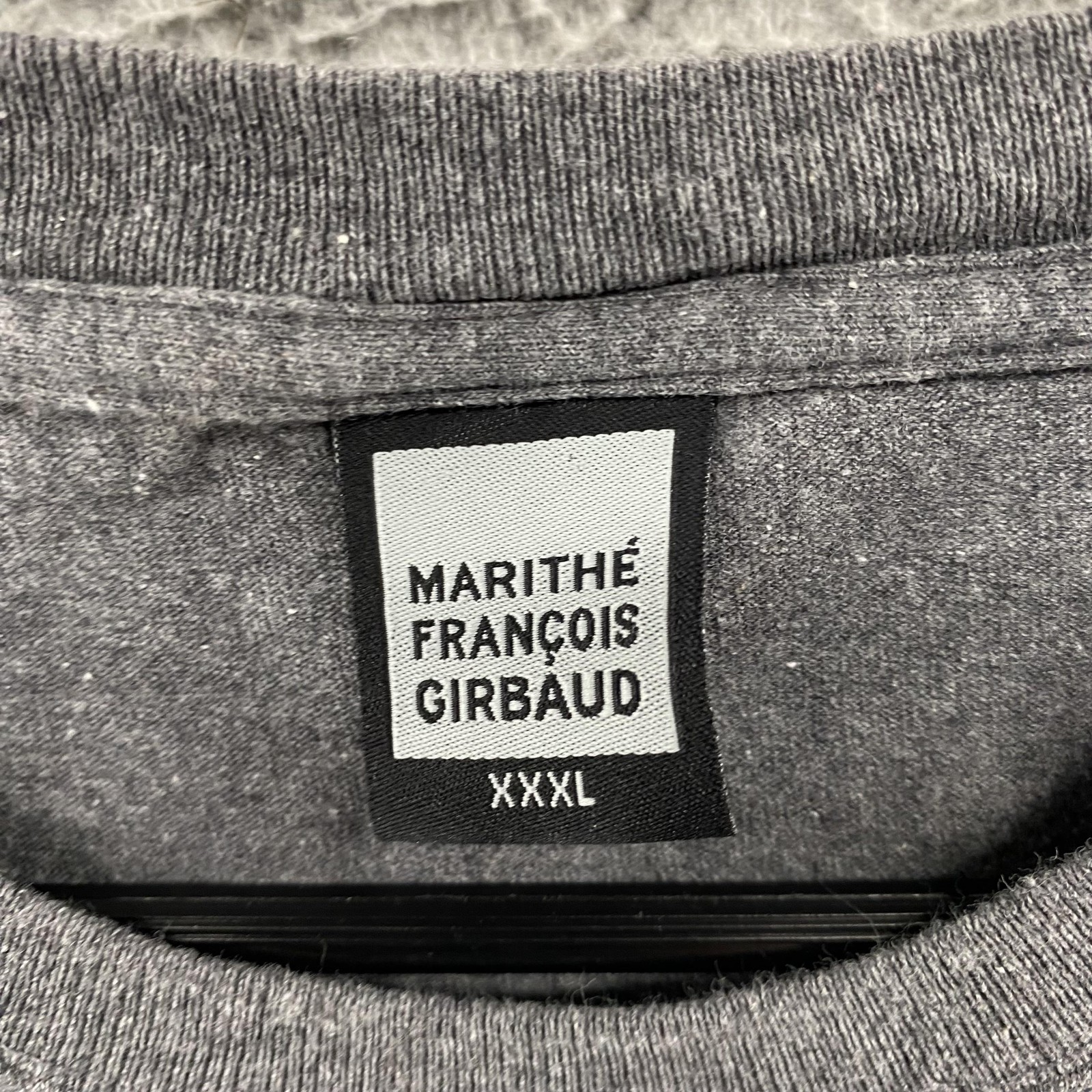 VINTAGE Marithe Francois Girbaud T Shirt Mens 3XL Gray Script Graphic Streetwear gallery
