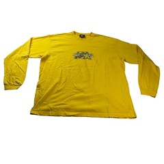 VTG Starter Athletic Men’s 100% Cotton Graphic L/S T-Shirt Yellow • Large