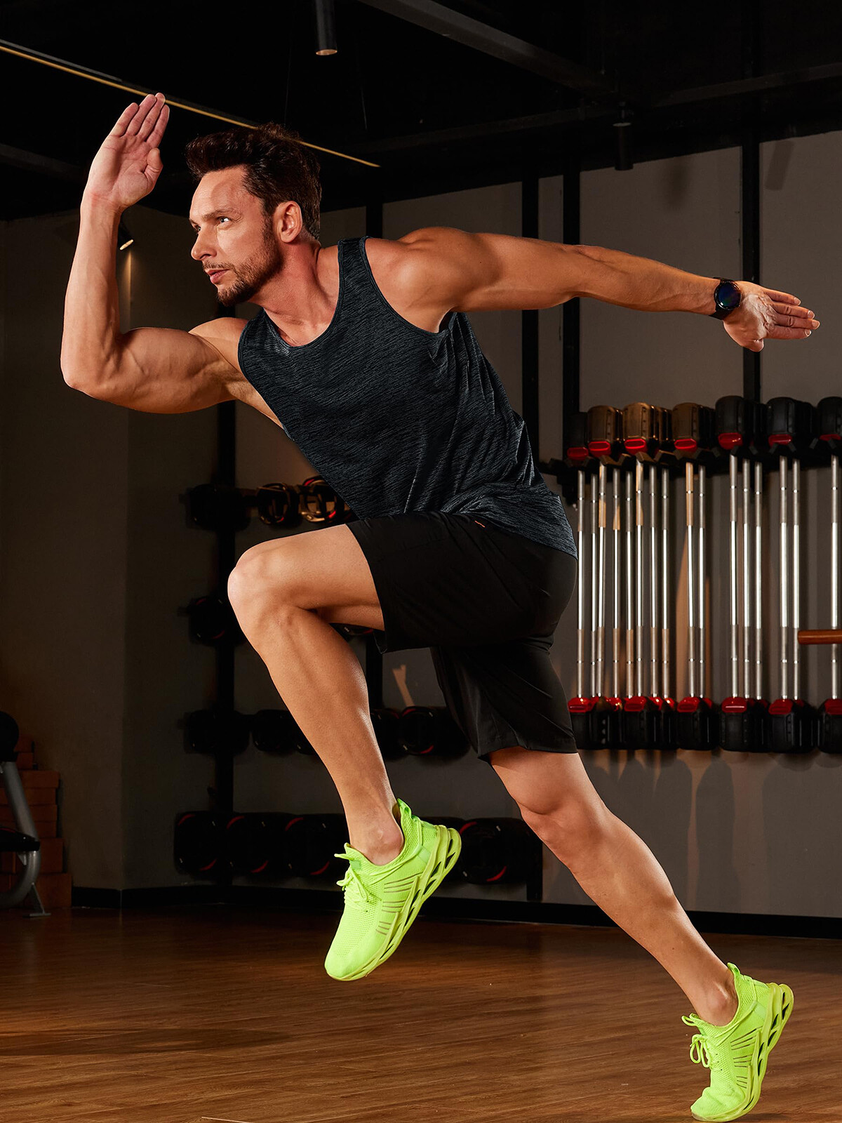 Men's Tank Tops Sleeveless Muscle Sports Athletic Gym Workout Quick Dry A-Shirt gallery