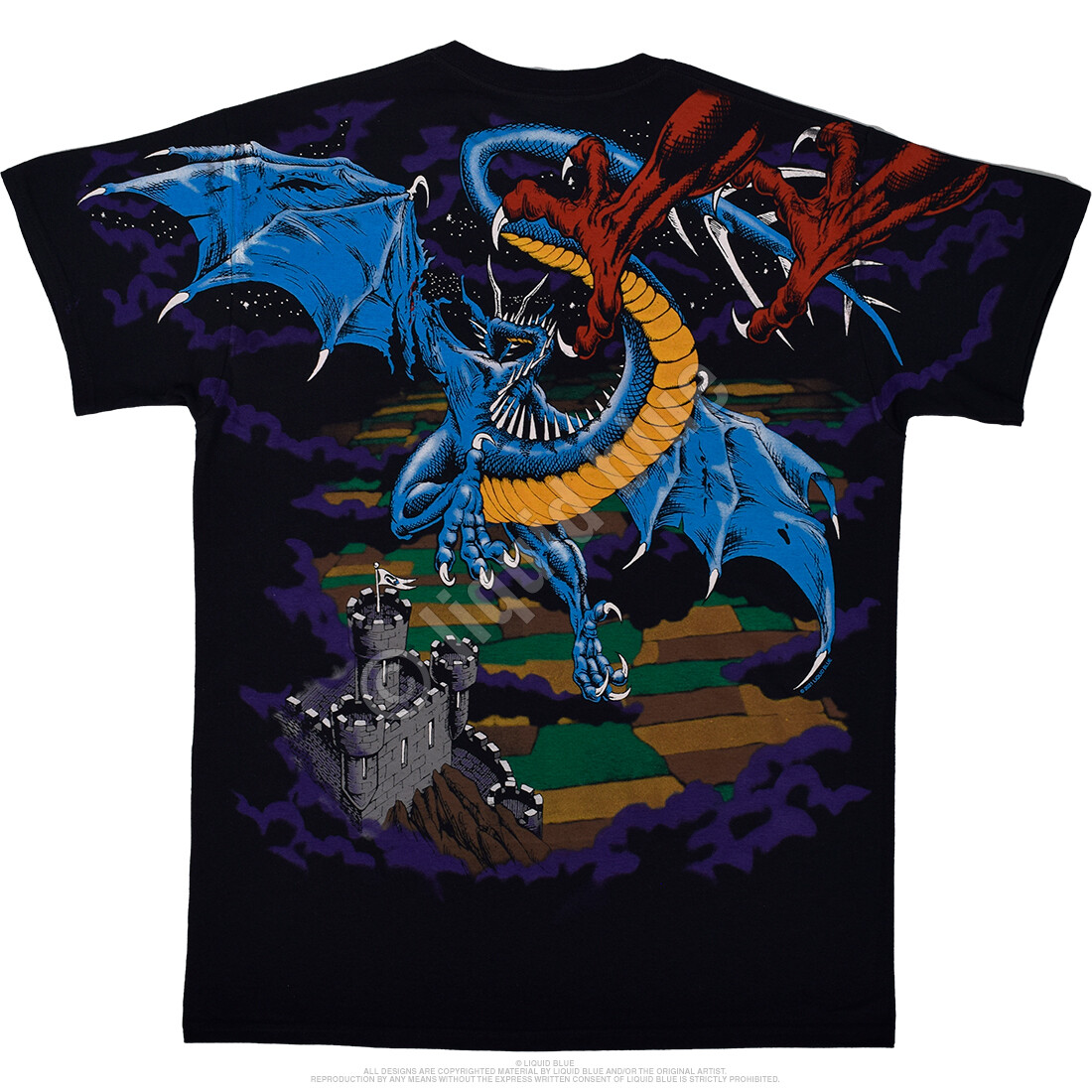 DUELING DRAGON-2 SIDED Large Print T-SHIRT S,M,L,XL,XXL Game of Thrones gallery