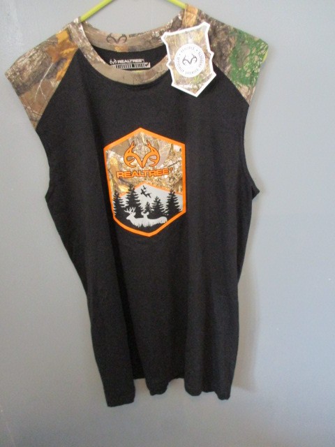 REAL TREE NEW EDGE MEN'S SLEEVELESS T-SHIRT SZ M NWT gallery