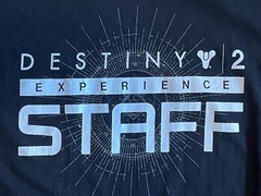 Men’s Medium Destiny 2 Bungie Video Games Experience Staff Black Cotton T Shirt