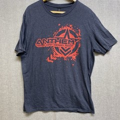 Anvil Lightweight Mens Large Anthem Off Road Black Graphic T-Shirt