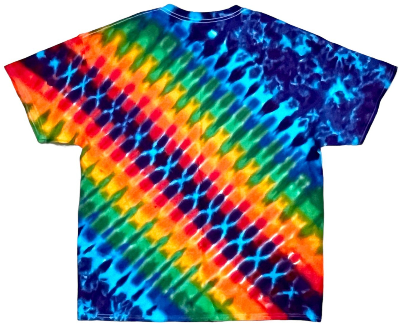 Tie Dye Shirt | Rainbow / DNA Honeycomb | Handmade | Unisex | Tall | Women's gallery