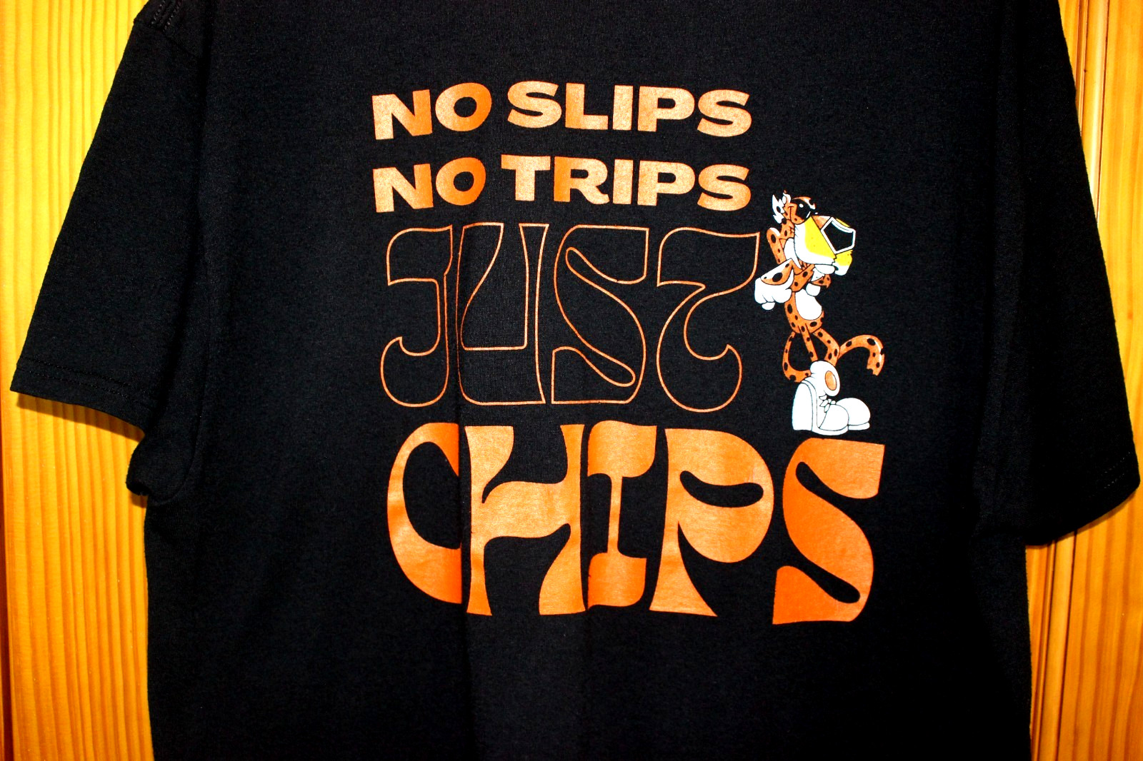 Frito Lay Lot (2) XL T-shirts Both feature Chester Cheetah Black & Blue gallery
