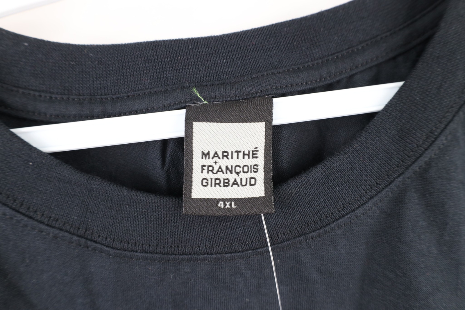 NOS Vtg Marithe Francois Girbaud Mens 4XL Baggy Spell Out Glitter T-Shirt Black gallery