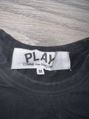 PLAY Comme Des Garcons Twin Harts Cotton Crewneck T-Shirt Mens Size (M) Designer