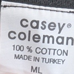 Casey Coleman Black Cotton Embroidered Motorcycle Graphic T-Shirt Men M/L Turkey