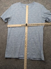 Express T Shirt Mens Medium Blue Flex Stretch V Neck Short Sleeve Comfort Preppy