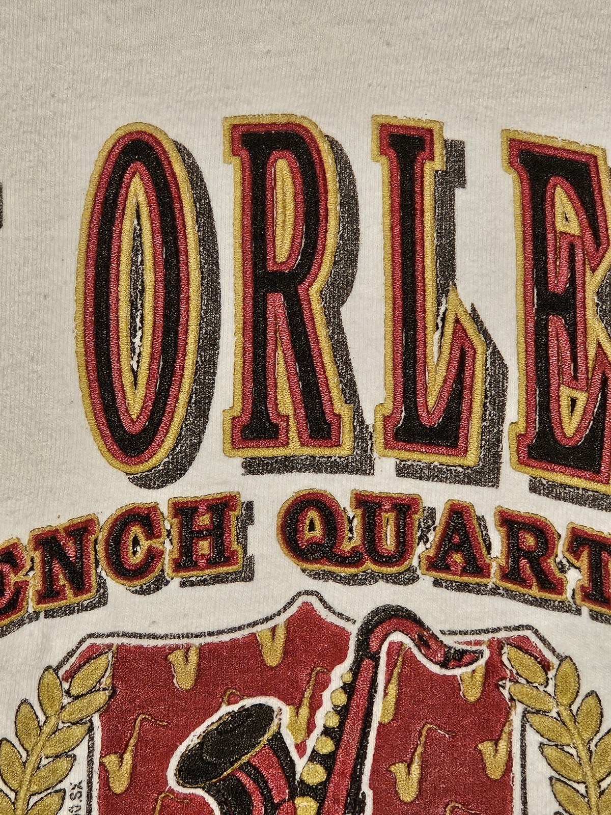 Vtg 90s New Orleans French Quarter T Shirt XL Hanes Beefy Birthplace of Jazz USA gallery