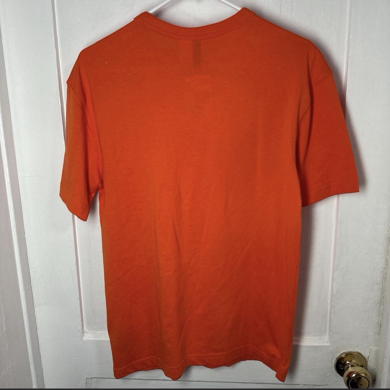 H&M Men’s XS Orange Solid Logo Crew Neck Short Sleeve T-Shirt gallery