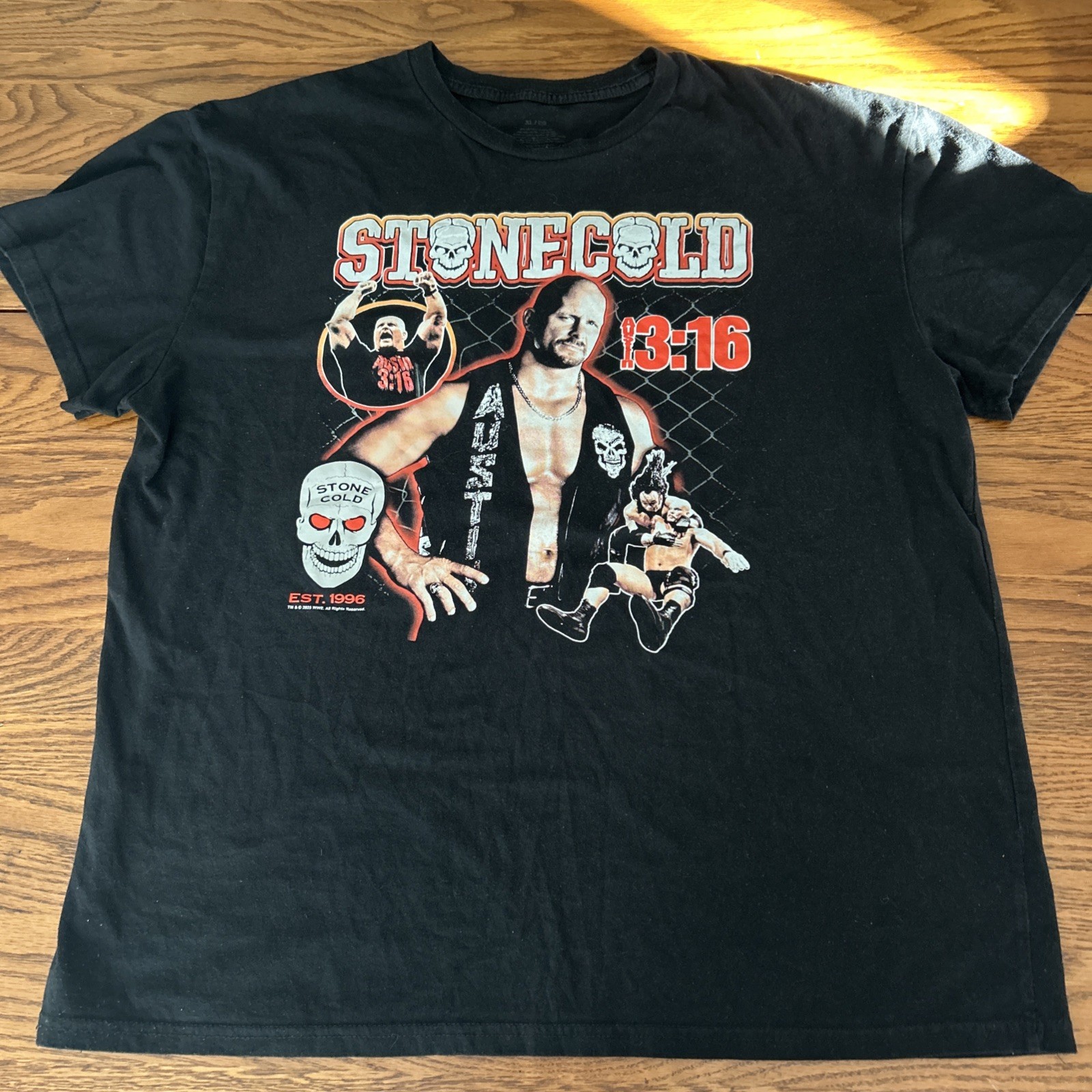 Stone Cold Steve Austin Black T-Shirt Graphic Print, Men’s XL gallery