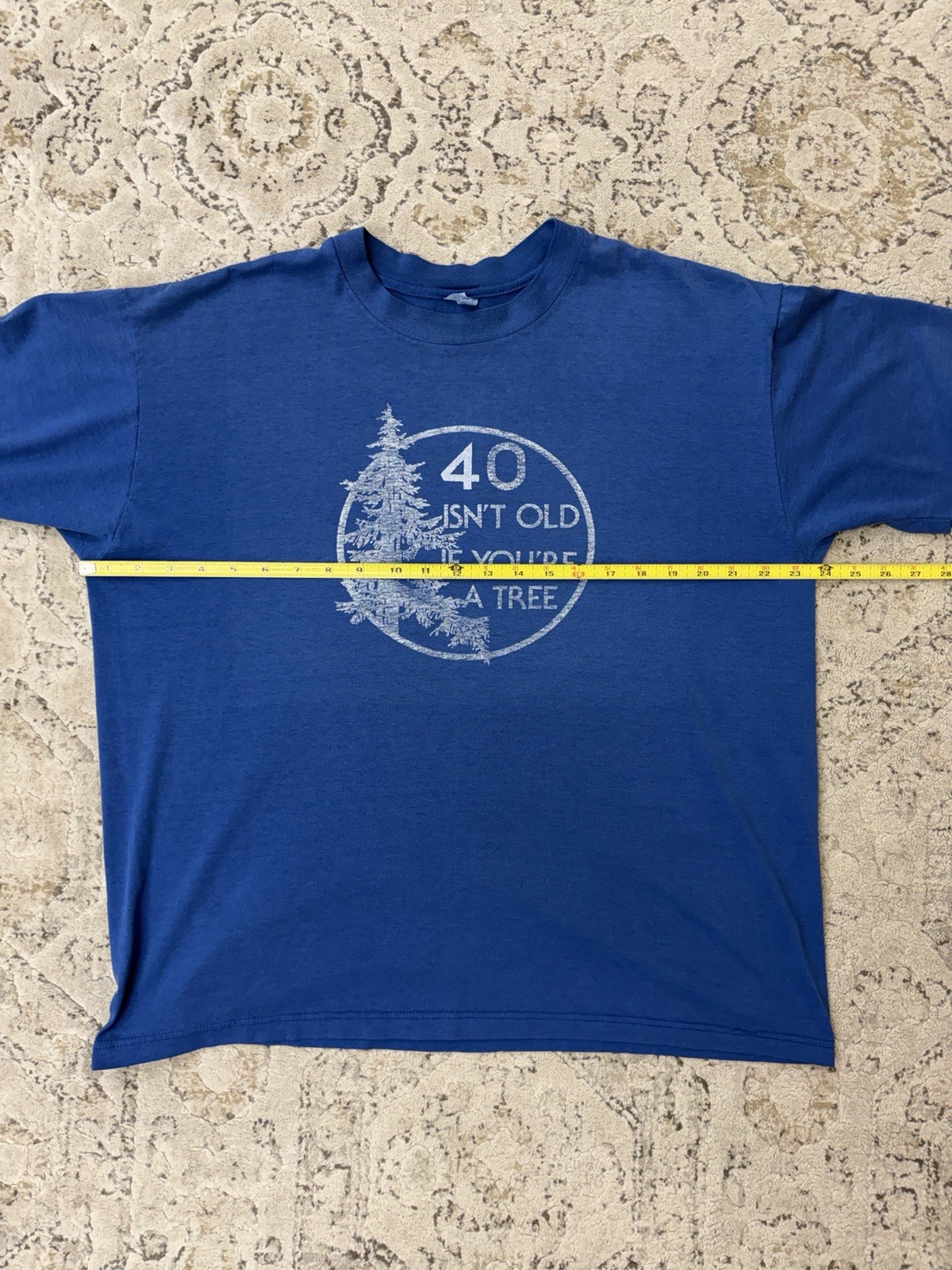 Vintage 80s Stedman 40 Isn’t Old Blue Tshirt XL Mens Single Stitch gallery