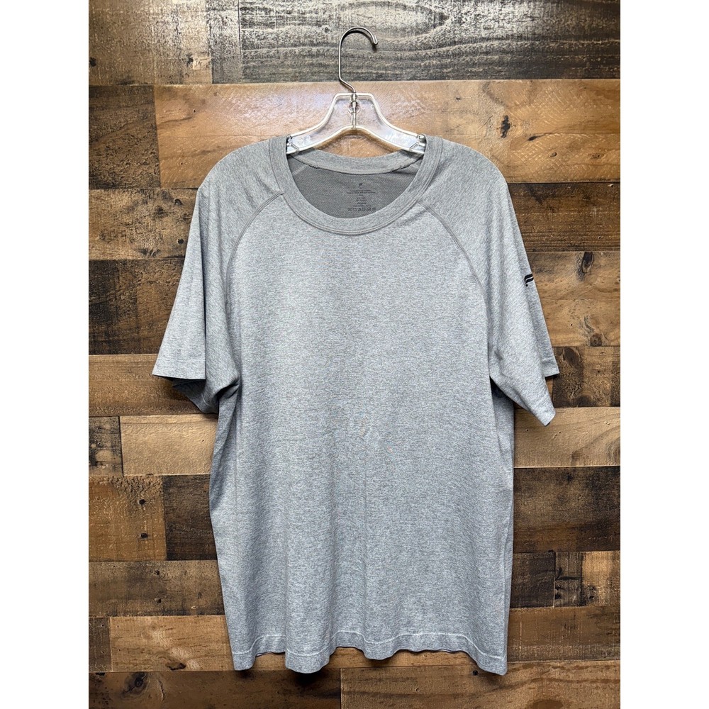Fabletics Mens Training Tee Short Sleeve Heather Grey XL RN134538 Activewear