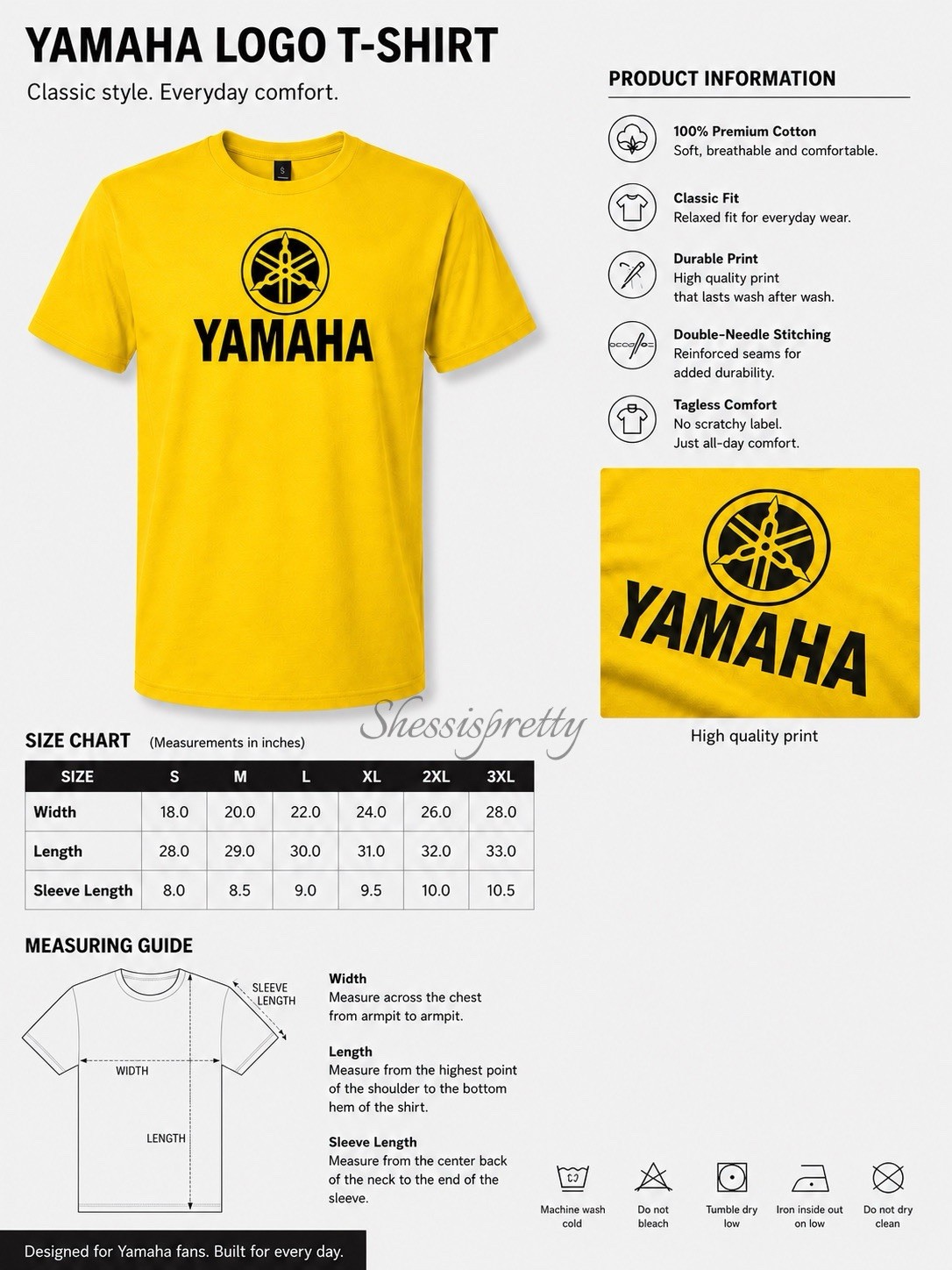 Yamaha T-Shirt – Yamaha Racing ATV (Adult/Youth) – Sizes S–3XL gallery