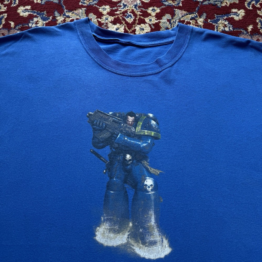 Vintage 2004 Warhammer 40K Dead Sky Black Sun Uriel Ventris Novel Game Promo Tee