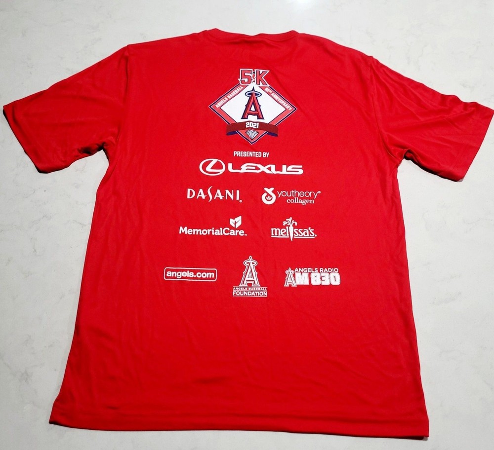 Angels Baseball 5K 2021 Marathon Running Active Gym Shirt Size Unisex Small NWOT