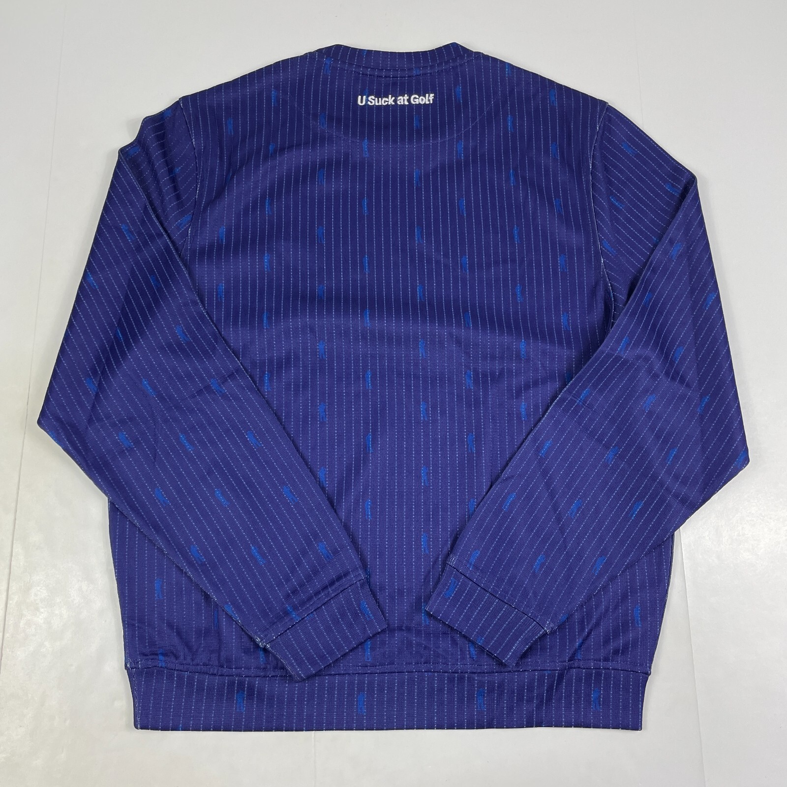 U Suck At Golf Shirt Mens Small Purple Golf Long Sleeve Crew Neck Golfing USAG gallery