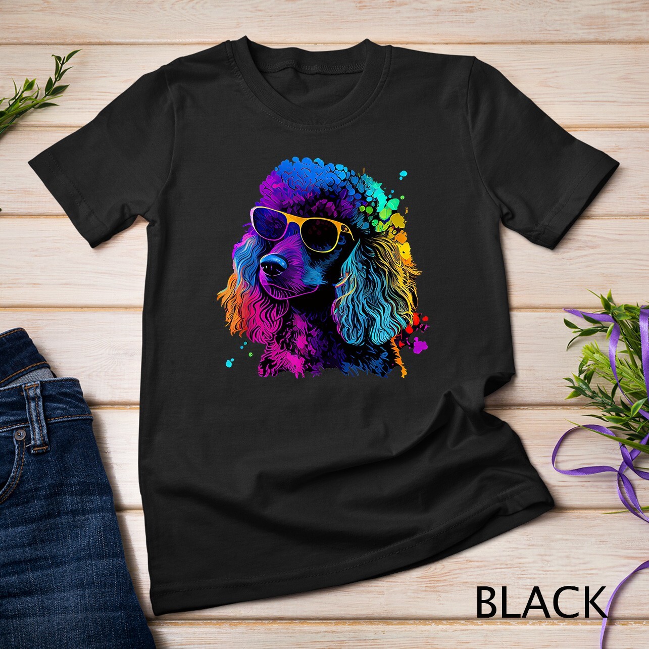 Poodle Pop Art Colorful Design Poodle Lovers T-Shirt Unisex T-shirt gallery
