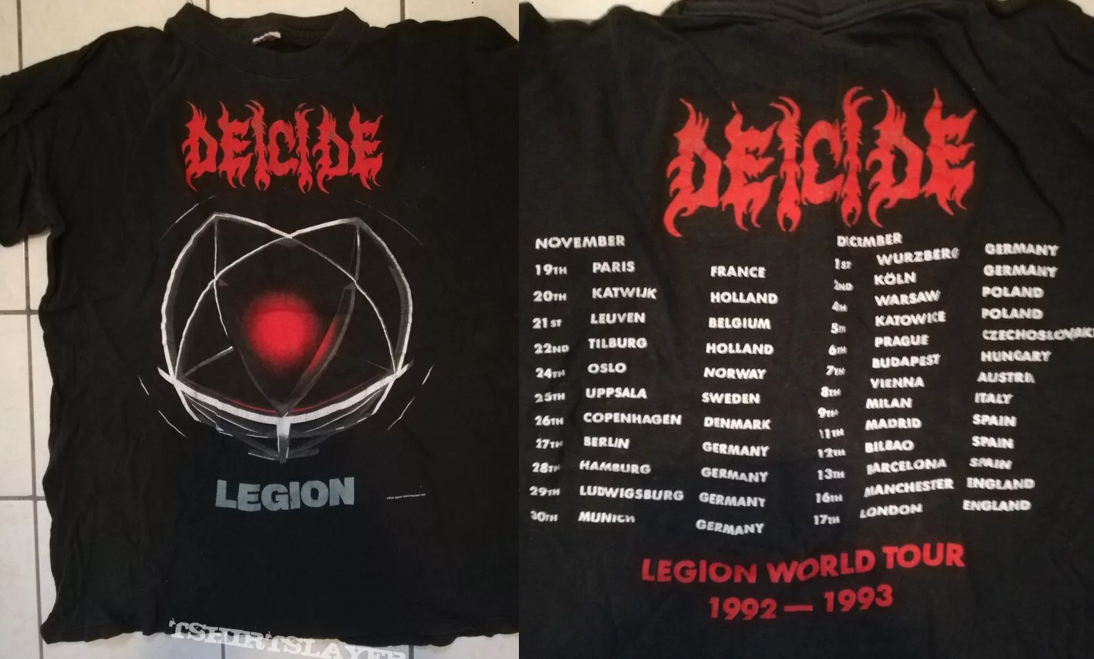 Deicide - Tour 1992 Unisex Classic Reprint T-shirt All sizes L154 gallery