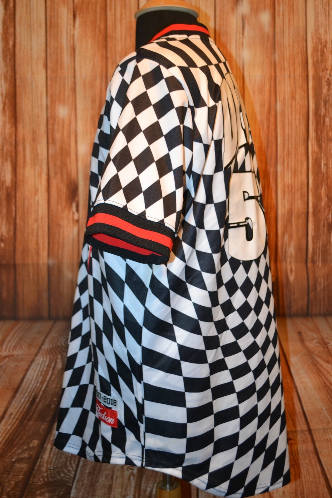 Hudson Outerwear Men's Checker Pattern Diddy 54 Shark Teeth T Shirt Size XL gallery