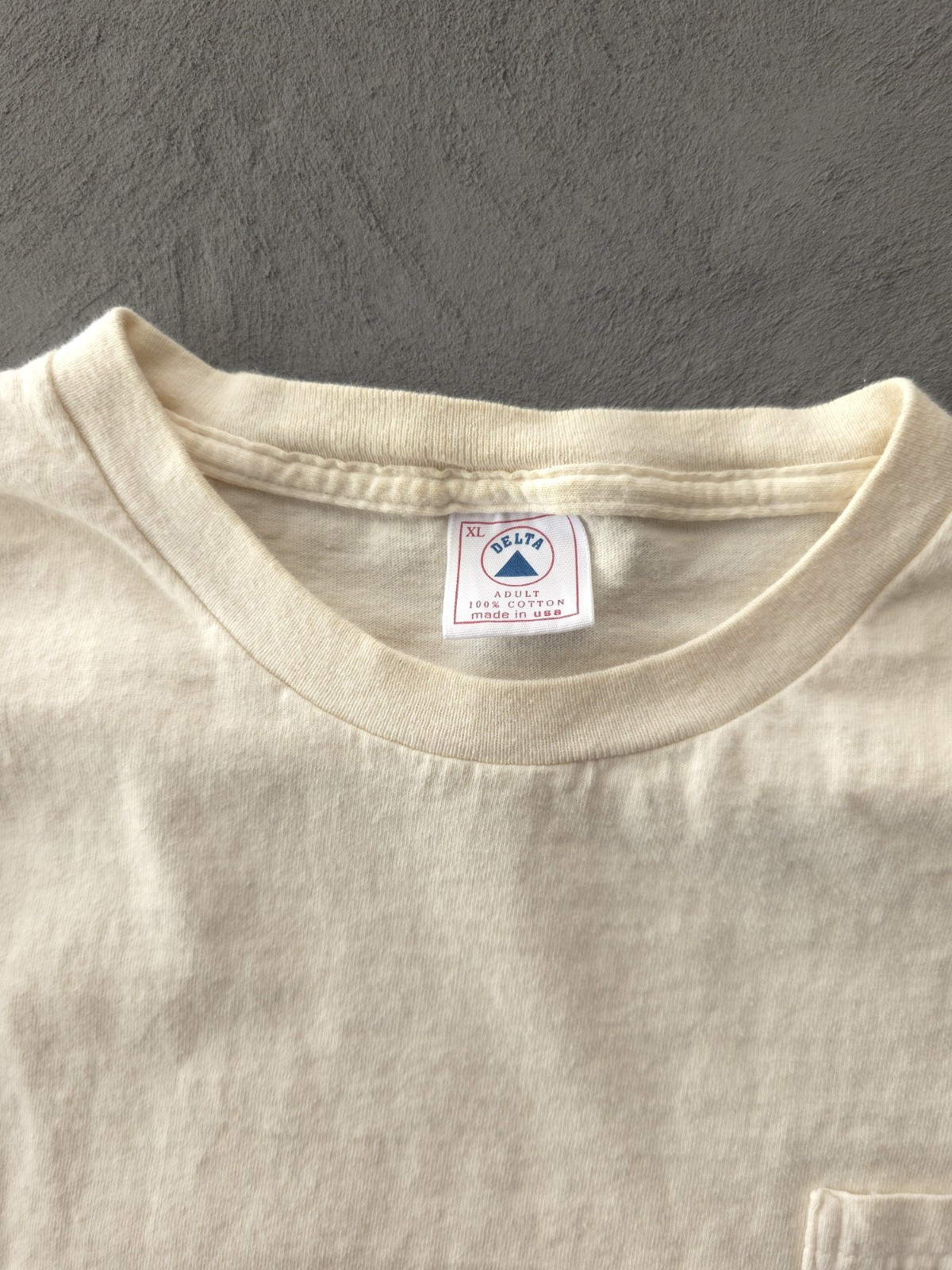 Vintage 90s Camel Groove Blender Las Vegas Ivory Cotton Pocket T-shirt Delta XL gallery