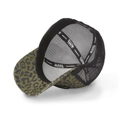 Leopard Print Dutch Hat Kaki One Size