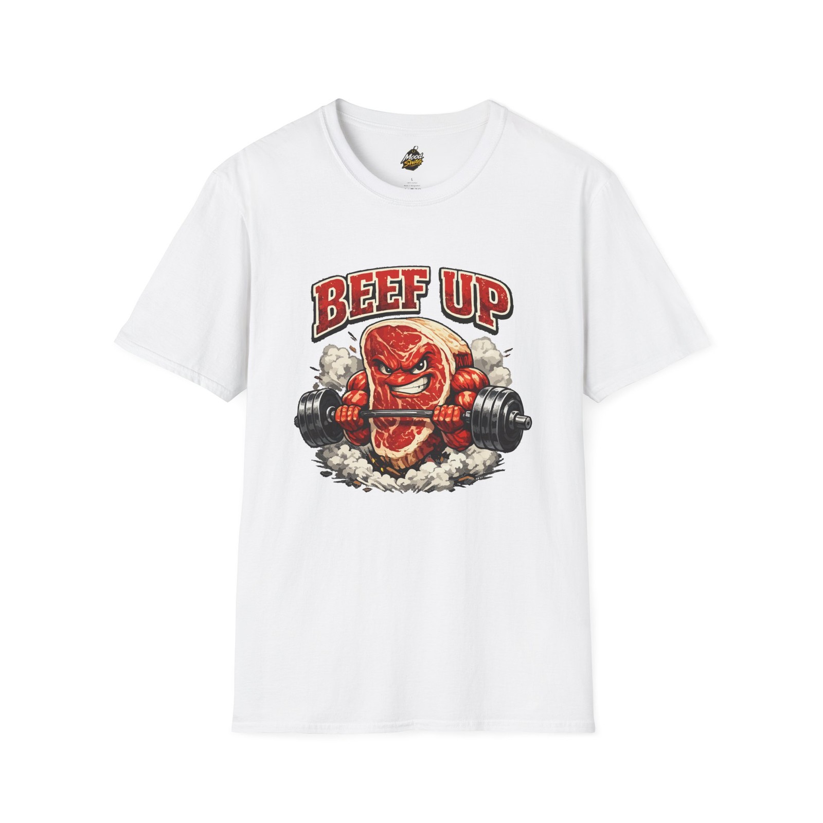 Beef Up Carnivore T-Shirt Funny Gym Workout Bodybuilding Steak Tee