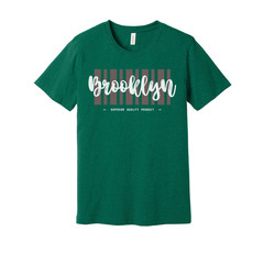 Brooklyn Graphic Tee With Vertical Stripes Unisex Urban T Shirt For Everyday Wea