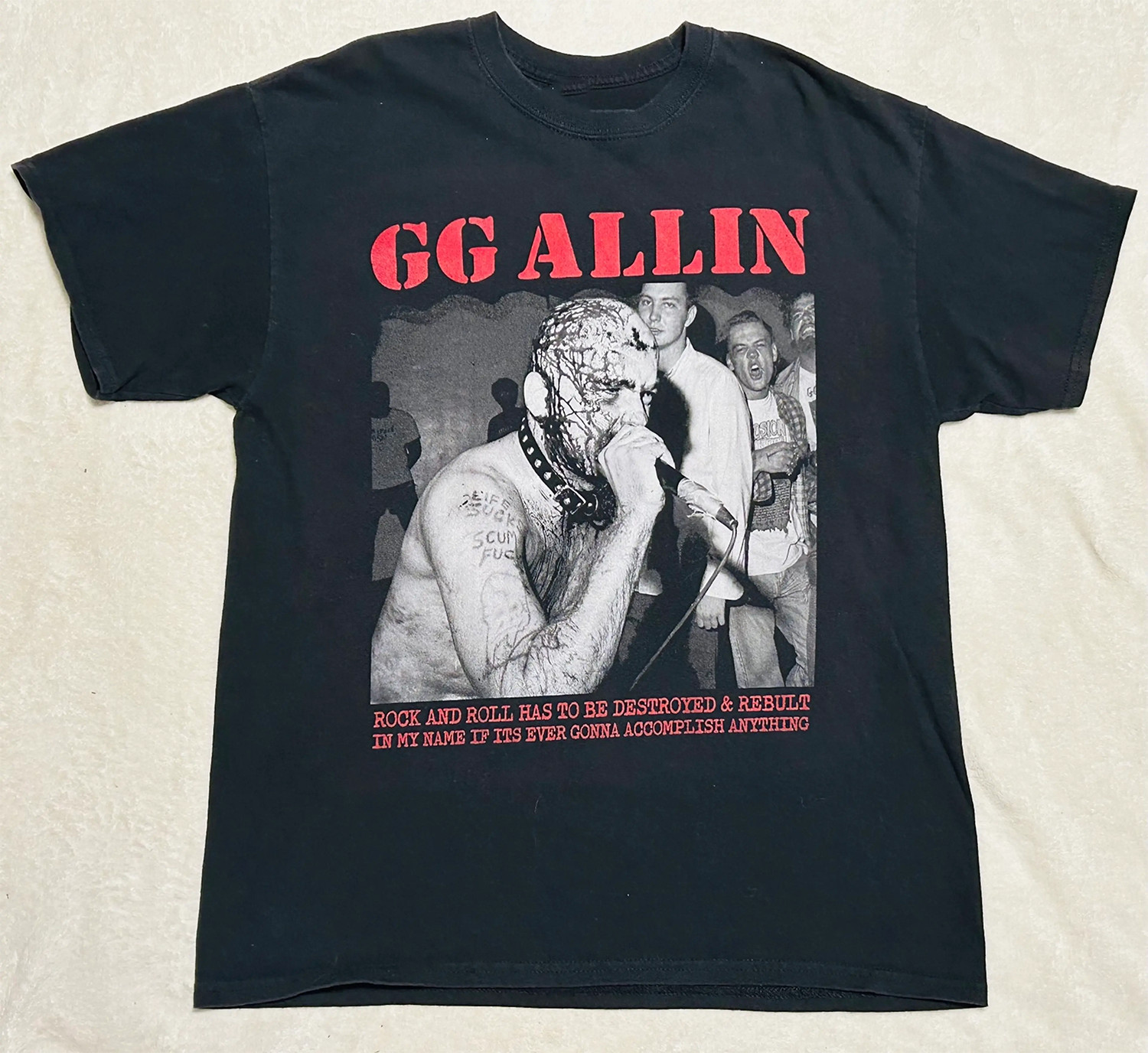 Gg Allin Gift For Family Black T-Shirt Cotton All Size gallery