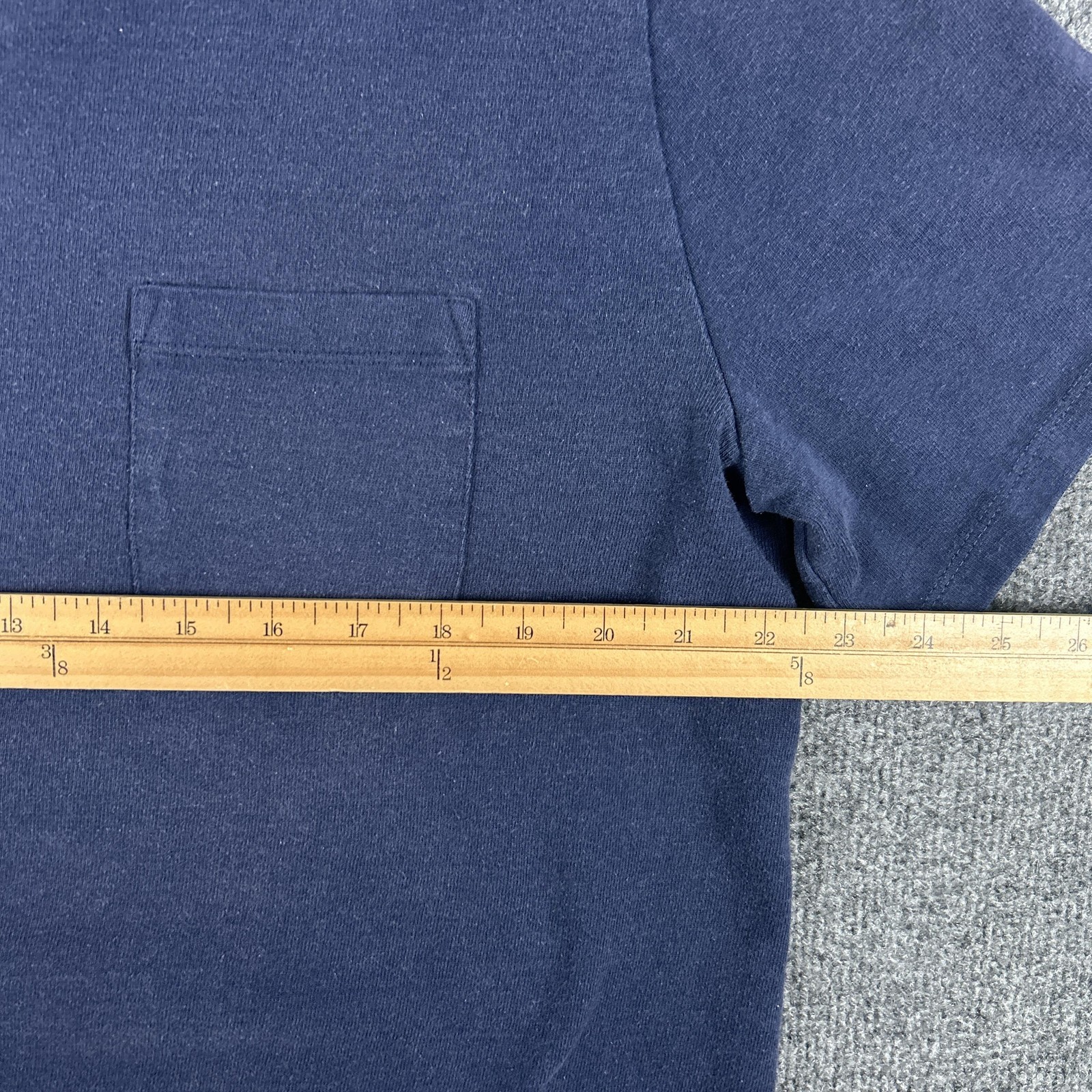 Taylor Stitch Shirt Mens 44 Blue Pocket Tee Recycled Cotton Blend Crewneck gallery