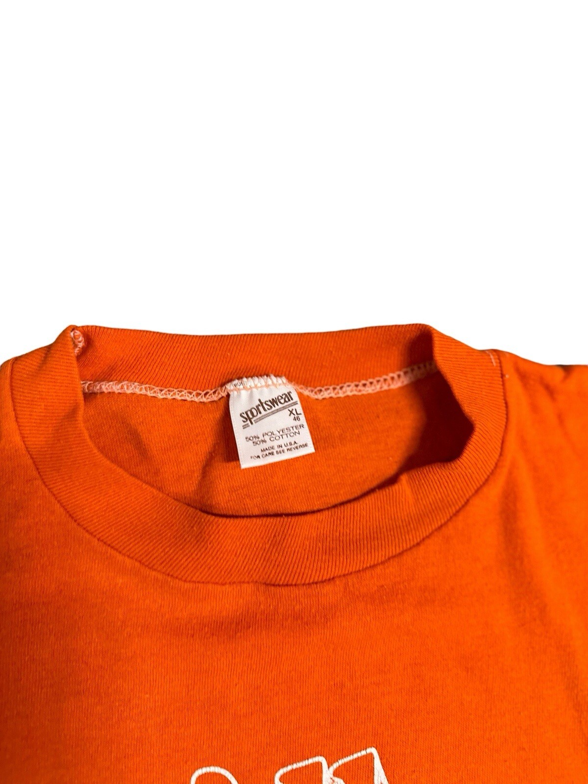 Vintage 80s Sunscreen OrangeT Shirt Men’s Sz XL All Natural Single Stitch gallery