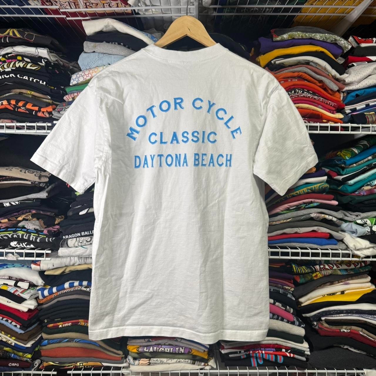 Modern Daytona beach motorcycle classic t shirt white L gallery