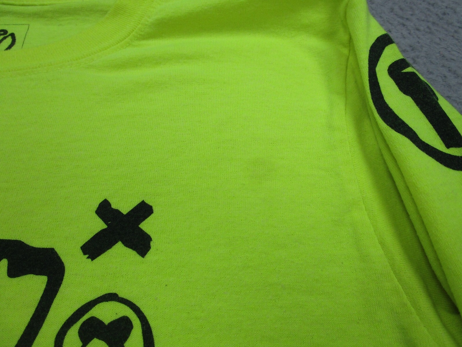 The Weeknd Shirt Mens S Yellow Neon Black Bad Habits XO Tour Concert Long Sleeve gallery