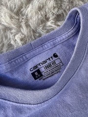 Carhartt Size Medium Loose Fit Lavender Lilac Short Sleeve Logo Pocket T-Shirt
