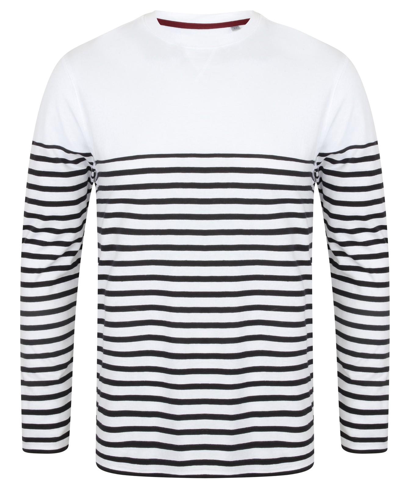 Front Row Crew Neck Long Sleeve Breton Striped T-Shirt (FR134) gallery