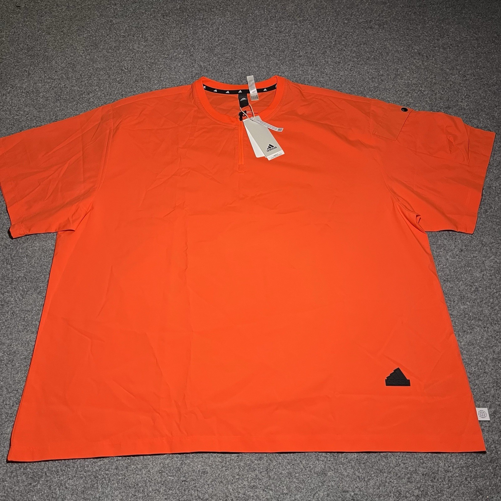 Adidas Shirt Mens XL Adult Athletic Training Tee Outdoors 1/4 Zip IC3732 gallery