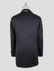 NEW LUIGI BORRELLI DARK GRAY VIRGIN WOOL CASHMERE OVERCOAT US 46 – EU 56 BOR21