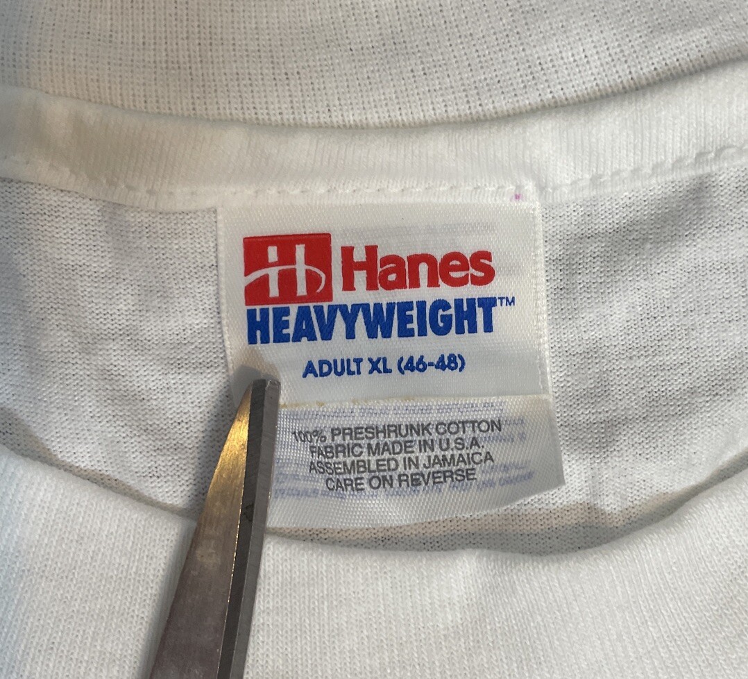 Rare VTG 90s Single Stitch T Shirt Hanes Deck The HOG With Boughs Of Holly Sz XL gallery