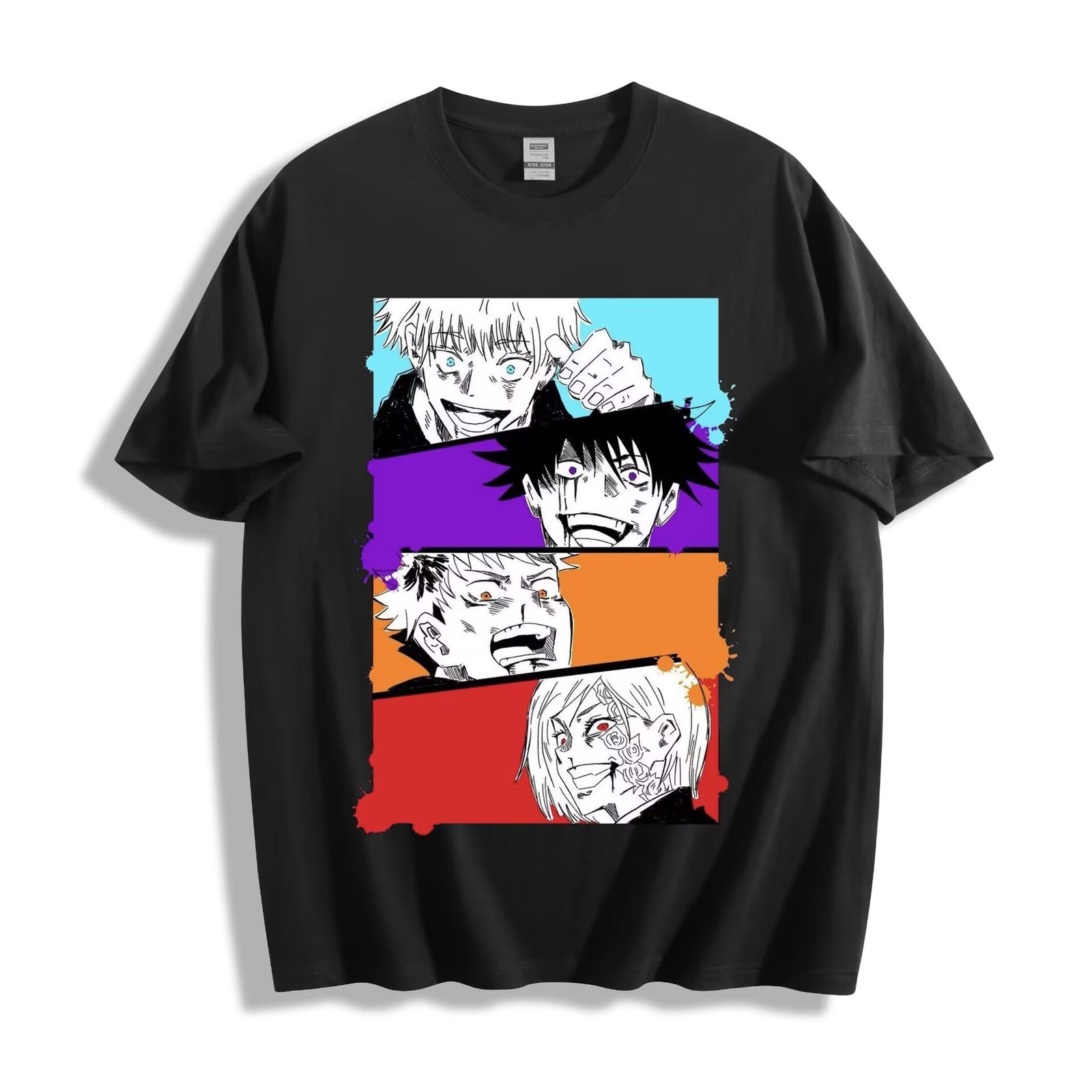 Jujutsu Kaisen Intense Panel Faces T-Shirt – Manga Collage Design Unisex Tee