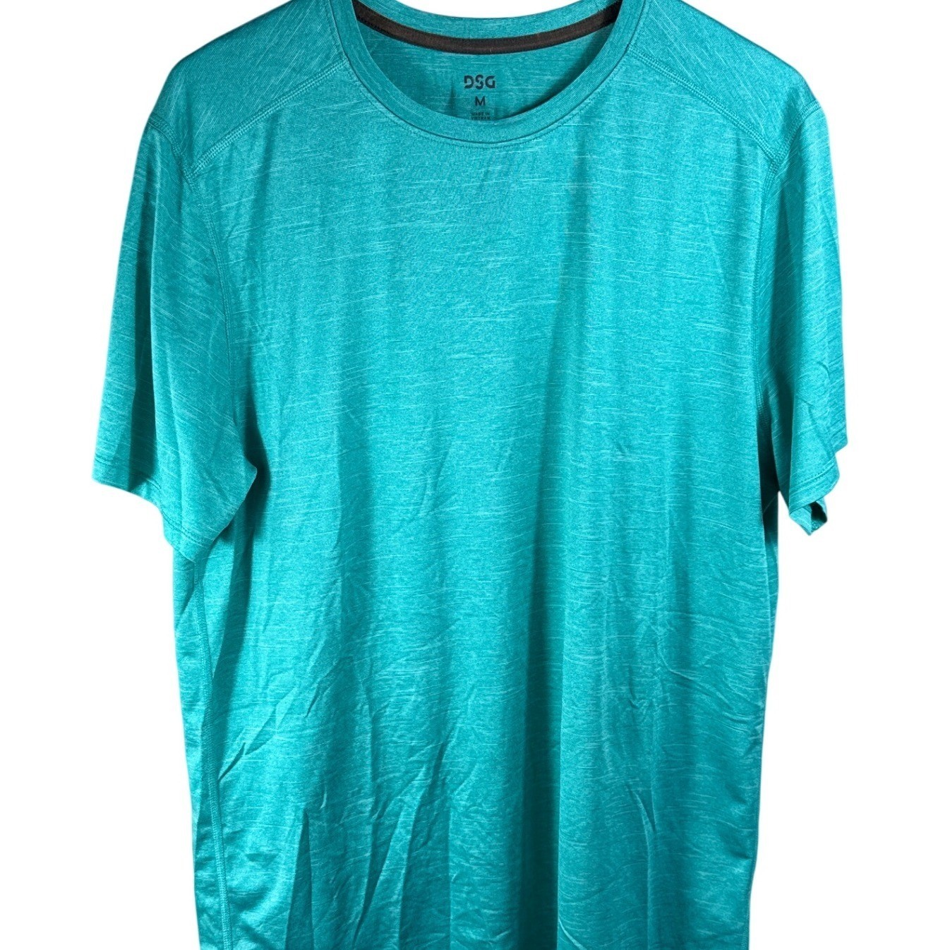 DSG Mens Performance T-Shirt Teal/Green Short Sleeve Athletic Gym Top Size M gallery