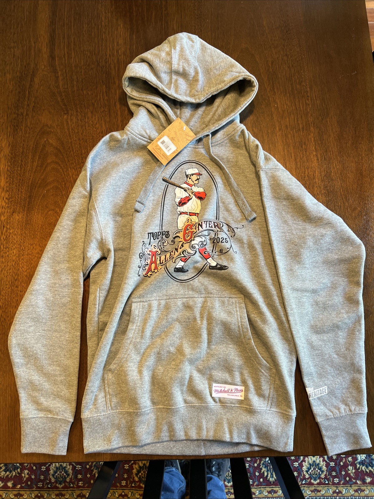 2025 Topps Allen & Ginter Mitchell & Ness HOODIE Size Medium Redemption