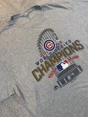 Chicago Cubs 2016 MLB World Series Champions T-Shirt Size XL Gray Delta Pro