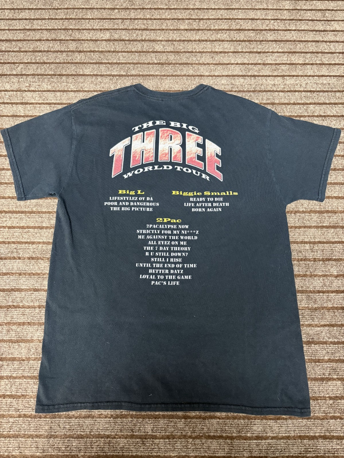 Vintage Tupac Notorious BIG and Big L The big Three stop the violence Mens shirt gallery