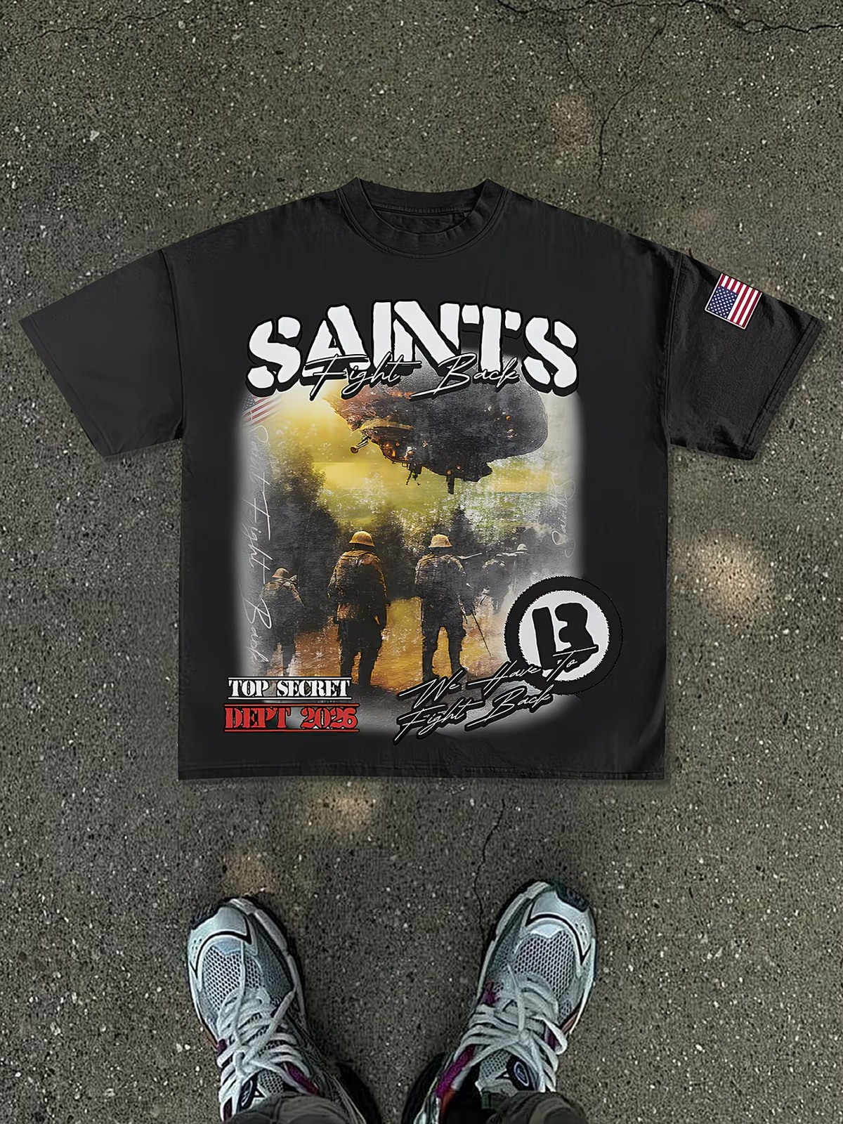 Men’s New T-shirt, Y2K Fashion Print, Loose White Base, Featuring -style Print: