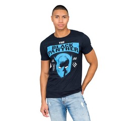 Adult Unisex Marvel Comics Black Panther Headshot Est 1966 Black T-shirt